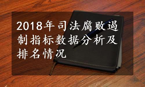 2018年司法腐败遏制指标数据分析及排名情况