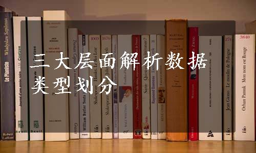 三大层面解析数据类型划分