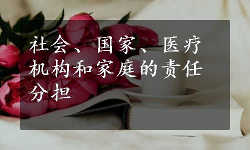 社会、国家、医疗机构和家庭的责任分担