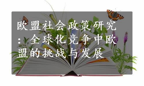 欧盟社会政策研究：全球化竞争中欧盟的挑战与发展