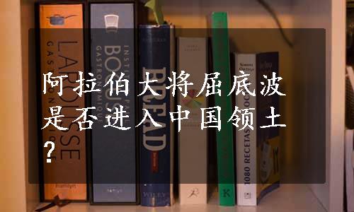 阿拉伯大将屈底波是否进入中国领土？