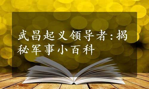 武昌起义领导者:揭秘军事小百科