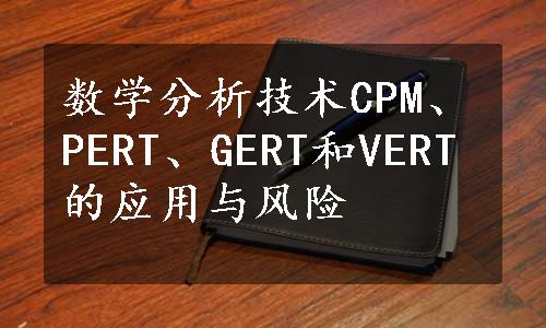 数学分析技术CPM、PERT、GERT和VERT的应用与风险