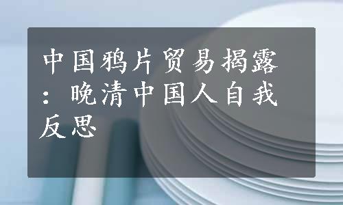 中国鸦片贸易揭露：晚清中国人自我反思