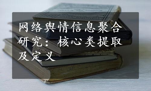 网络舆情信息聚合研究：核心类提取及定义