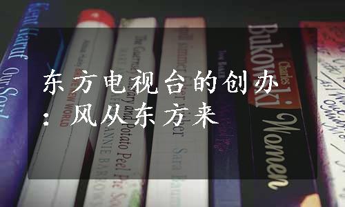 东方电视台的创办：风从东方来