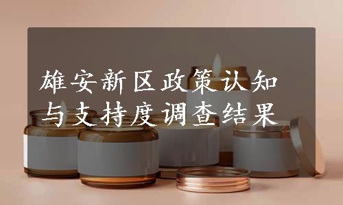 雄安新区政策认知与支持度调查结果