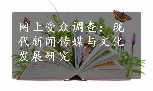 网上受众调查：现代新闻传媒与文化发展研究