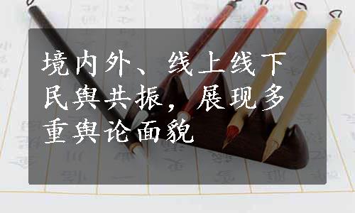 境内外、线上线下民舆共振，展现多重舆论面貌