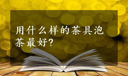 用什么样的茶具泡茶最好?