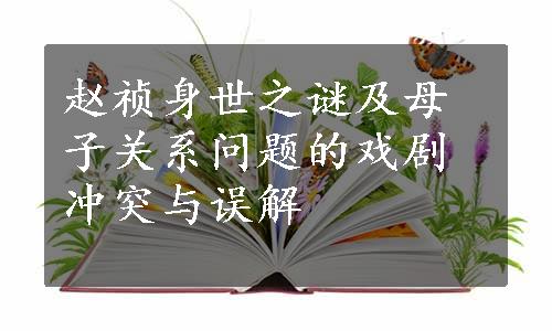 赵祯身世之谜及母子关系问题的戏剧冲突与误解