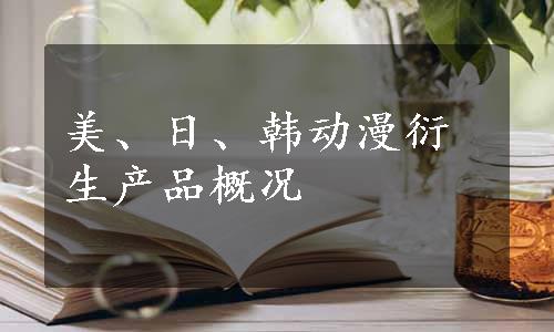 美、日、韩动漫衍生产品概况