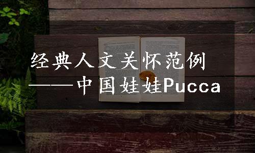 经典人文关怀范例——中国娃娃Pucca