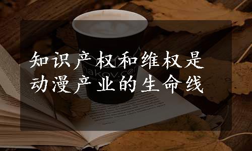 知识产权和维权是动漫产业的生命线