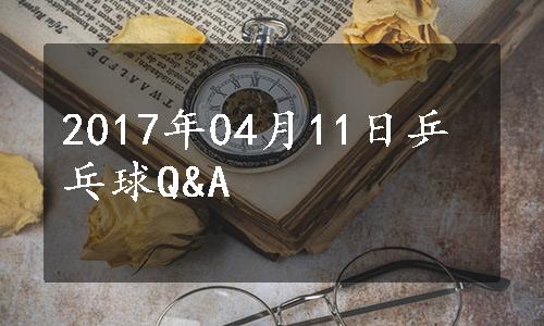 2017年04月11日乒乓球Q&A