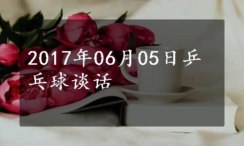 2017年06月05日乒乓球谈话