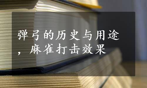 弹弓的历史与用途，麻雀打击效果