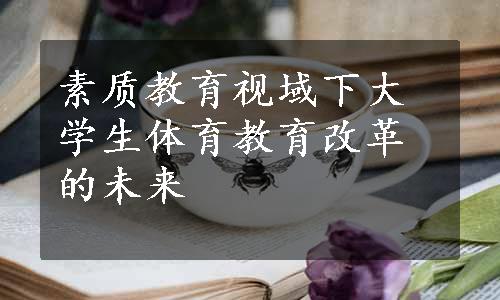 素质教育视域下大学生体育教育改革的未来