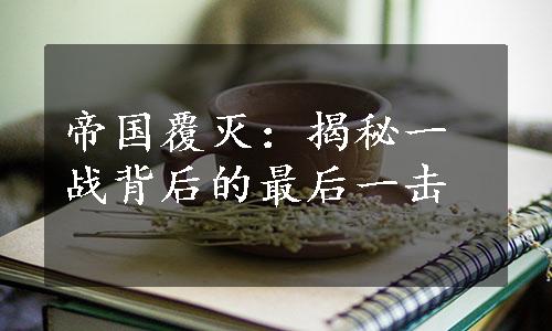 帝国覆灭：揭秘一战背后的最后一击