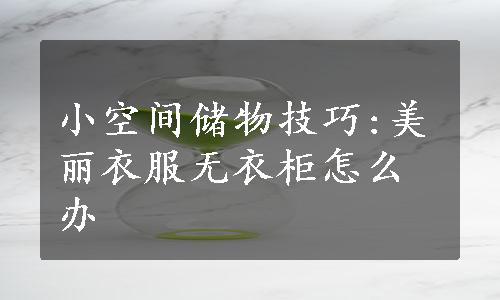 小空间储物技巧:美丽衣服无衣柜怎么办