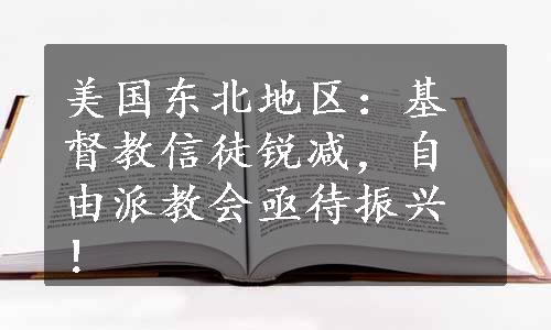 美国东北地区：基督教信徒锐减，自由派教会亟待振兴！