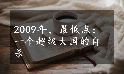 2009年，最低点：一个超级大国的自杀