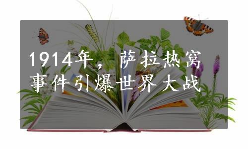 1914年，萨拉热窝事件引爆世界大战