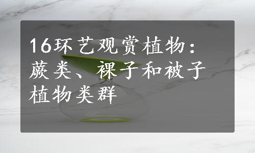 16环艺观赏植物：蕨类、裸子和被子植物类群