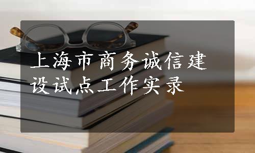 上海市商务诚信建设试点工作实录