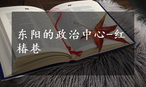 东阳的政治中心-红椿巷