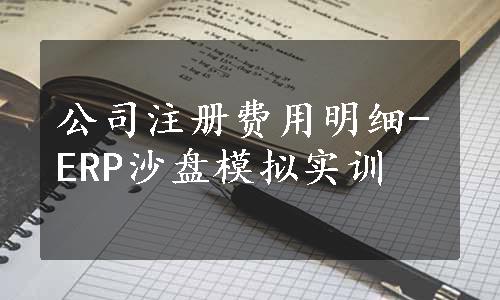 公司注册费用明细-ERP沙盘模拟实训